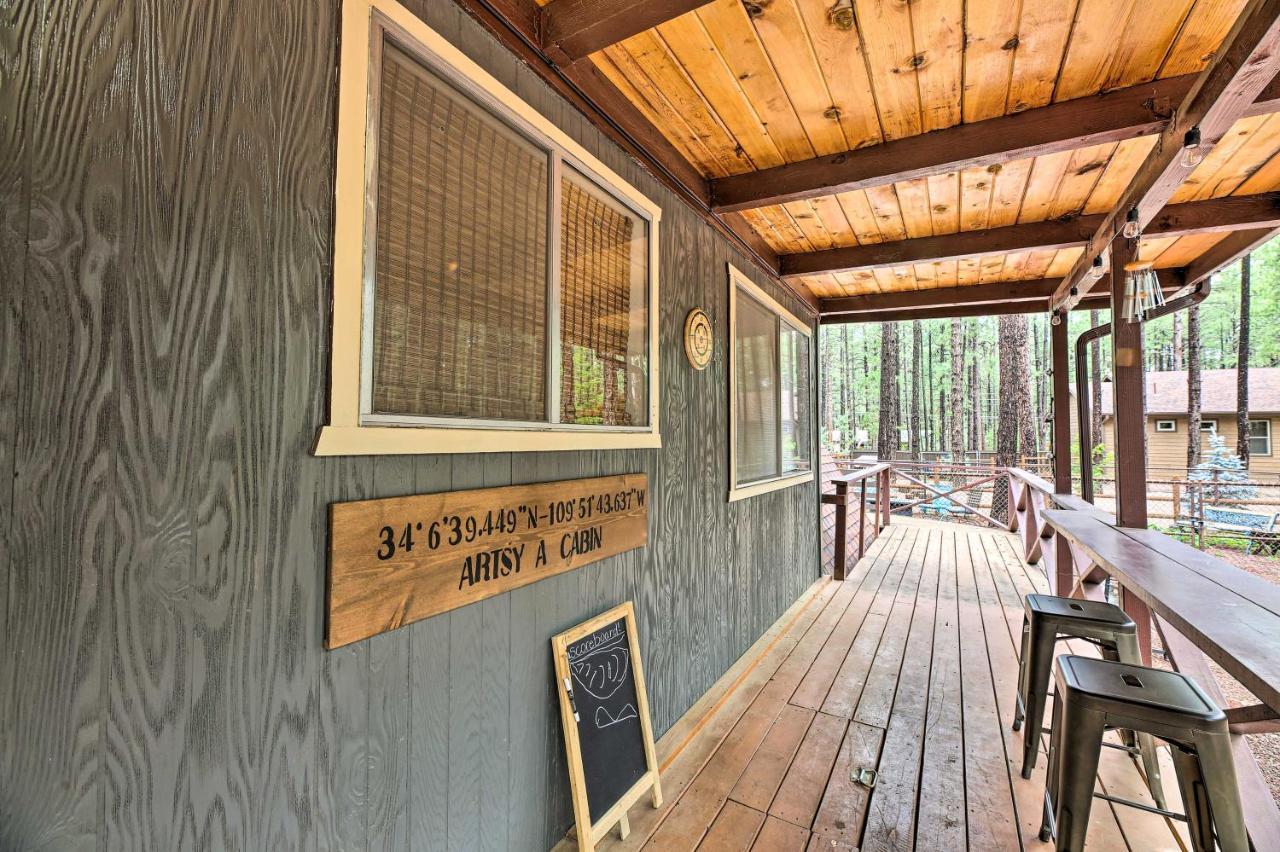 فيلا A-Frame Pinetop Lakeside Cabin Under The Pines! المظهر الخارجي الصورة